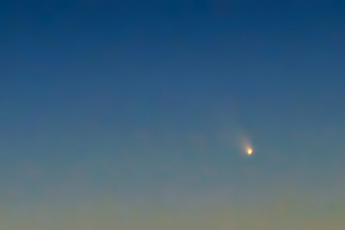 Komet Panstarrs am 15. März 2013 um 19:26 Uhr am Westhimmel