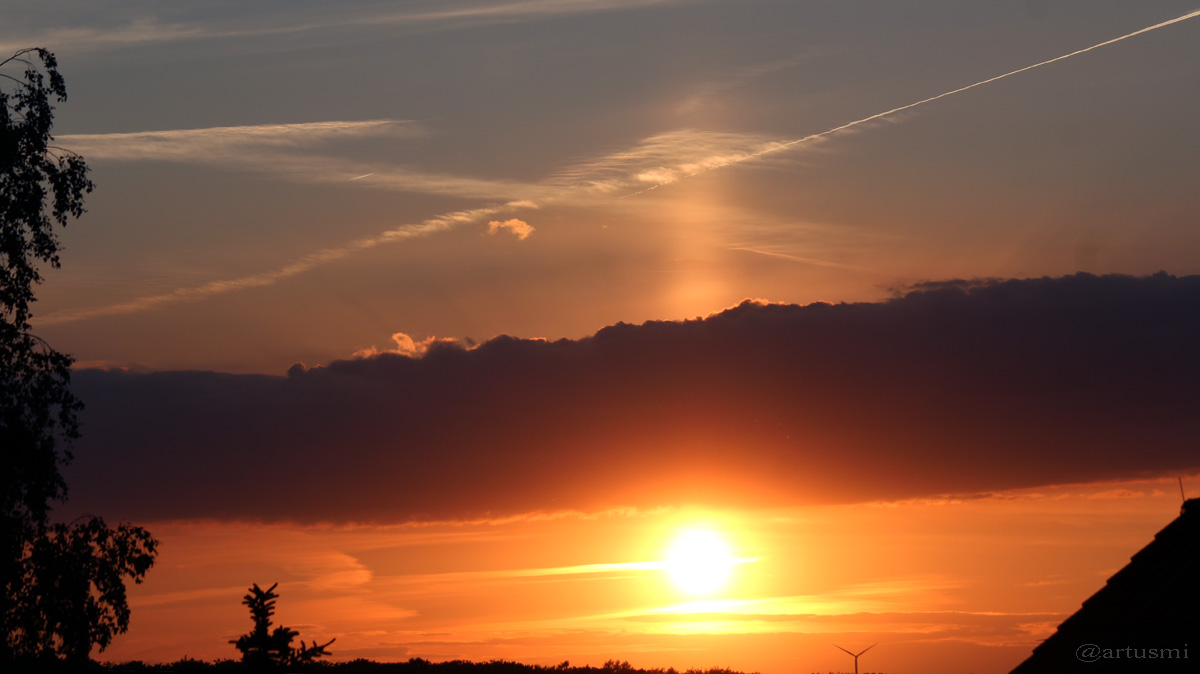 Lichtsäule bei Sonnenuntergang am 30. Mai 2015