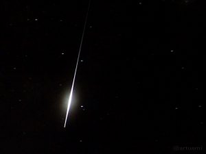 Aufnahme des Flares des Satelliten Iridium 31 am 6. Juni 2015 um 00:47 Uhr