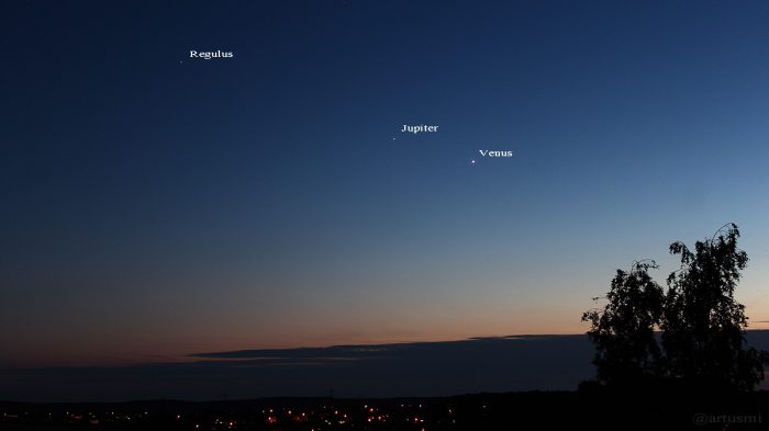 Jupiter und Venus am 24. Juni 2015 um 22:44 Uhr