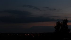 Jupiter und Venus am 27. Juni 2015 um 22:38 Uhr