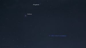 Arktur und Komet Catalina am 27. Dezember 2015 um 04:46 Uhr