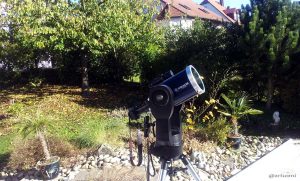 Sonnenbeobachtung mit geschütztem 8 Zoll Schmidt-Cassegrain Teleskop