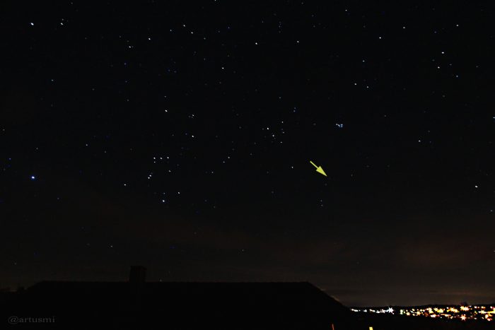Komet C/2014 Q2 (Lovejoy) am 15. Januar 2015 um 00:59 Uhr