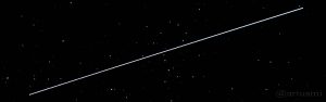 Strichspur der ISS am 8. April 2015 um 22:06 Uhr
