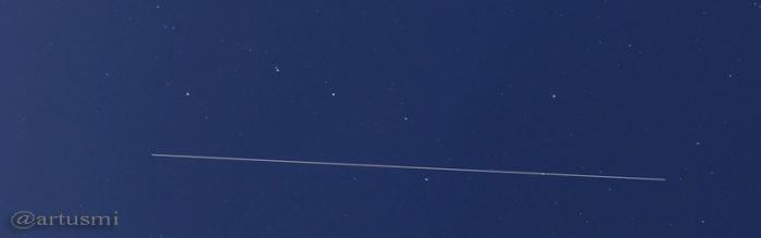 Die ISS passierte am 9. April 2015 um 21:13 Uhr den Großen Wagen