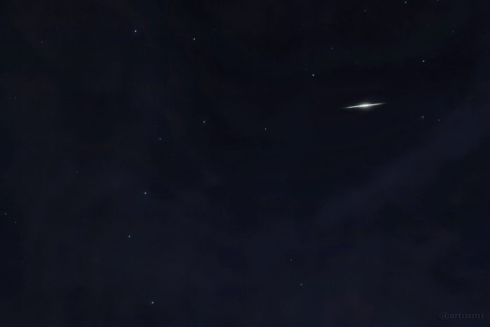 Iridium Flare des Satelliten Iridium 52 am 10. April 2015 um 21:06:51 Uhr