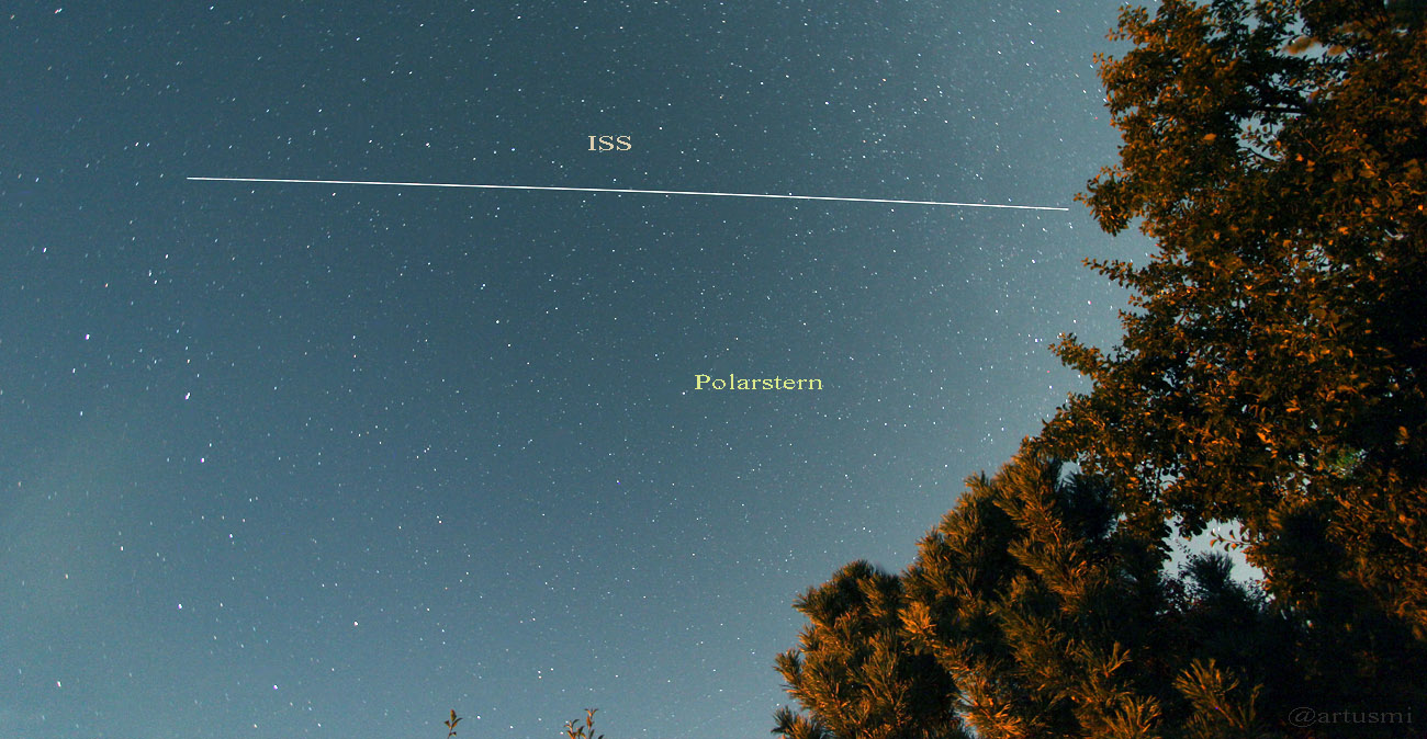 Die ISS am 3. August 2015 um 23:29 Uhr