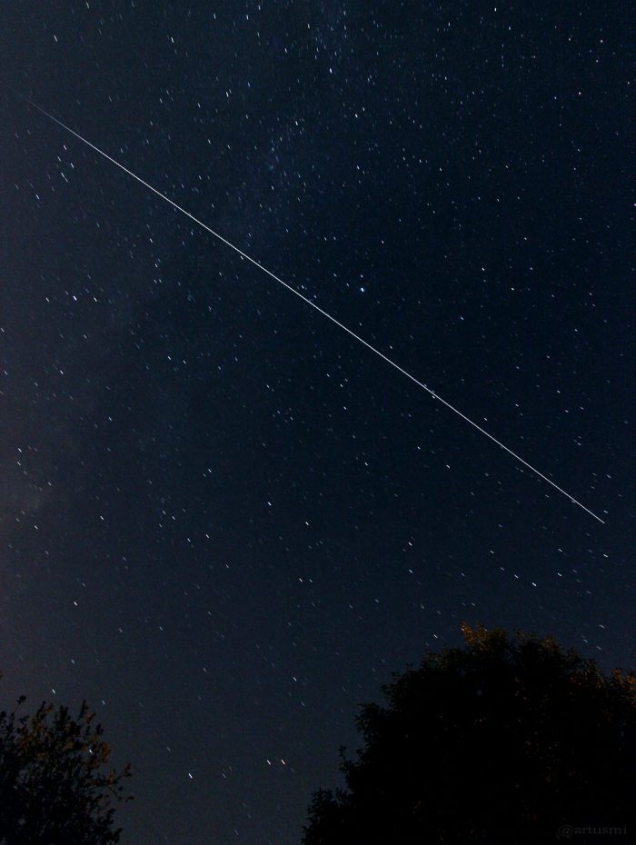 Die ISS am 11. August 2015 um 22:50 Uhr am Südhimmel