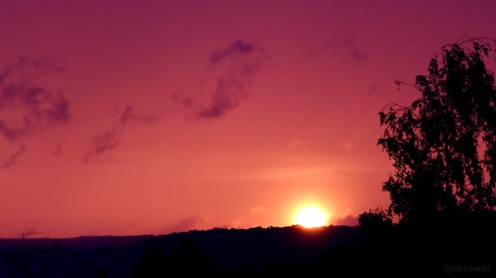 Sonnenuntergang am 24. August 2015 um 20:15 Uhr
