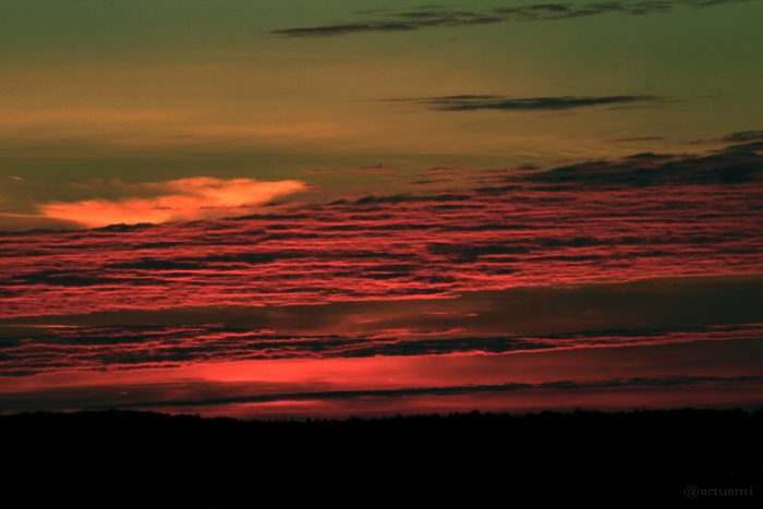 Abendrot am 7. März 2015 um 18:26 Uhr
