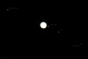 Jupiter und die Galileischen Monde am 29. März 2014 um 19:54 Uhr