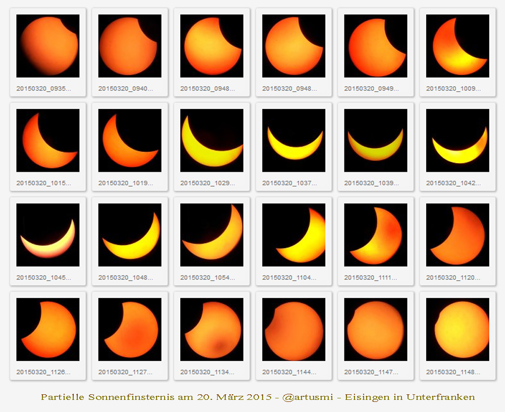 Bilder der partiellen Sonnenfinsternis am 20. März 2015