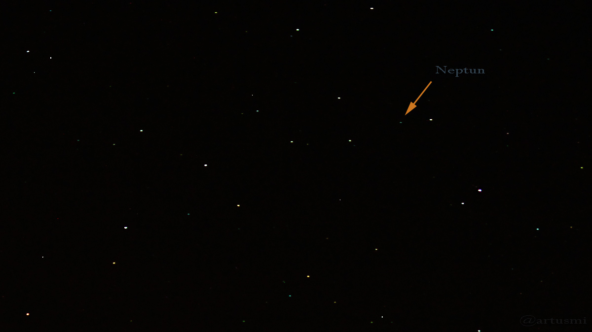 Neptun am 14. Dezember 2015 im Sternbild Wassermann
