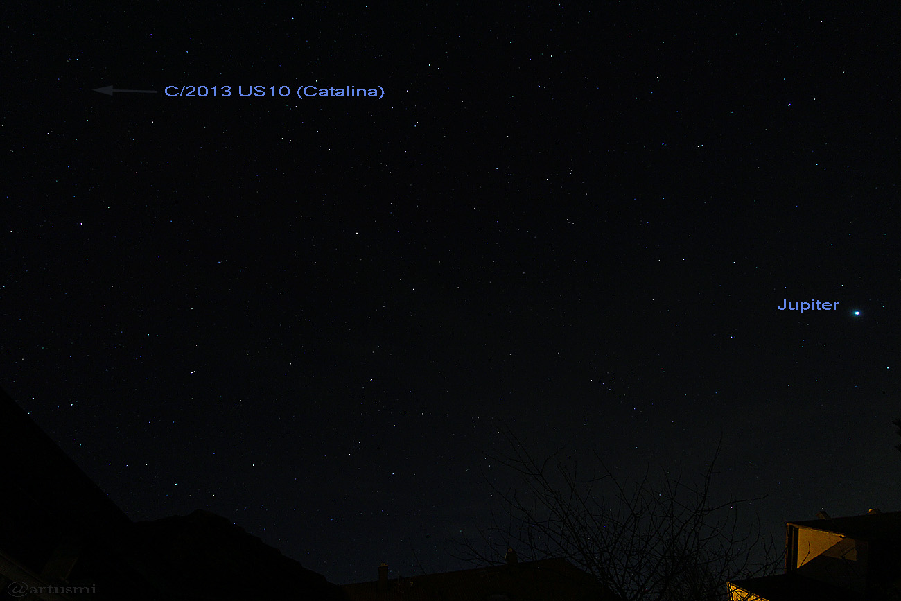 Komet Catalina (C/2013 US 10) nochmals ohne Teleskop fotografiert