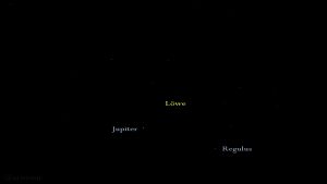Jupiter am 28. April 2016 um 01:03 Uhr im Löwen