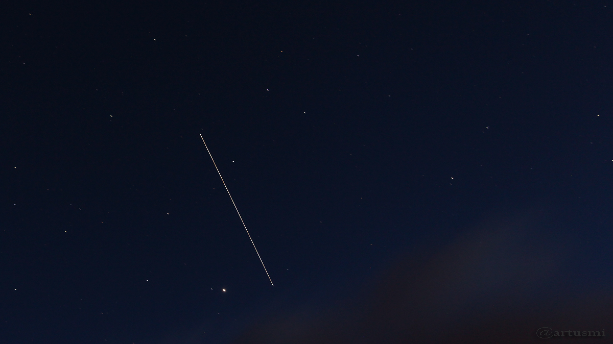 Strichspur der ISS am 30. Mai 2016 um 22:39 Uhr