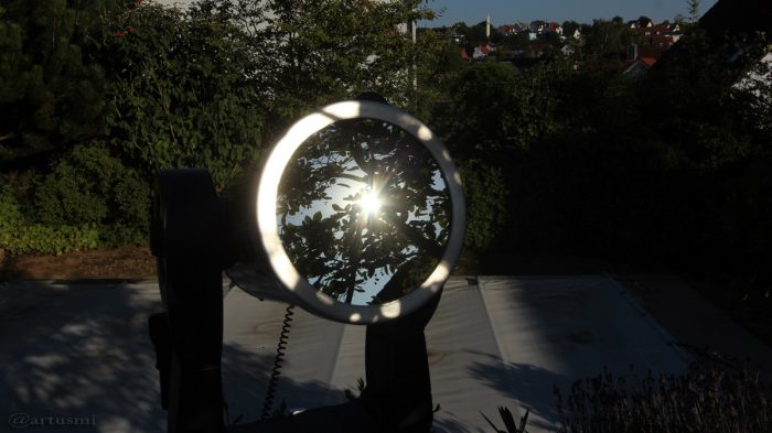 Sonnenbeobachtung am 19. Juli 2016 um 19:14 Uhr
