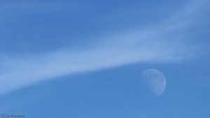 Der Mond am 13. August 2016 um 18:10 Uhr