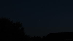 4 Uhr Konstellation Saturn - Mars - Antares am 26. August 2016 um 21:16 Uhr