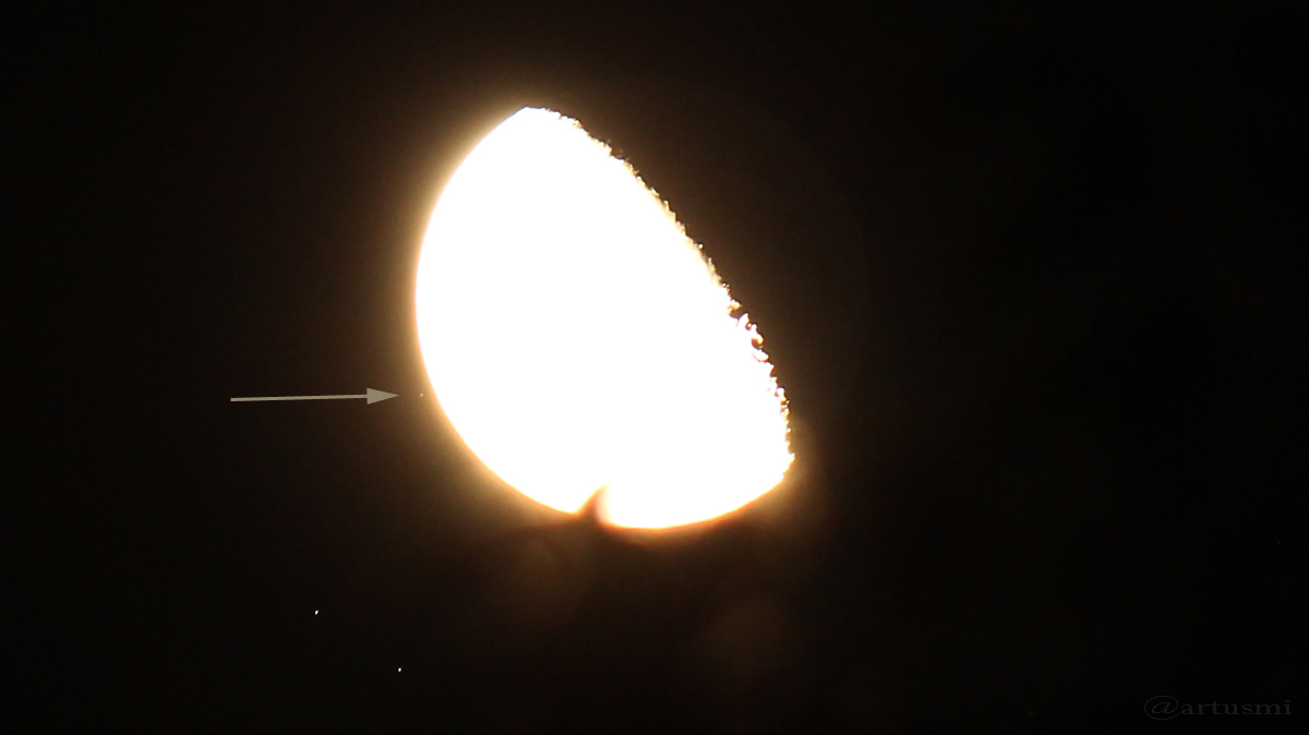 Mond kurz vor der Bedeckung von 89 Tau am 21. September 2016 um 23:57 Uhr