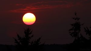 Untergehende Sonne am 27. September 2016 um 18:55 Uhr
