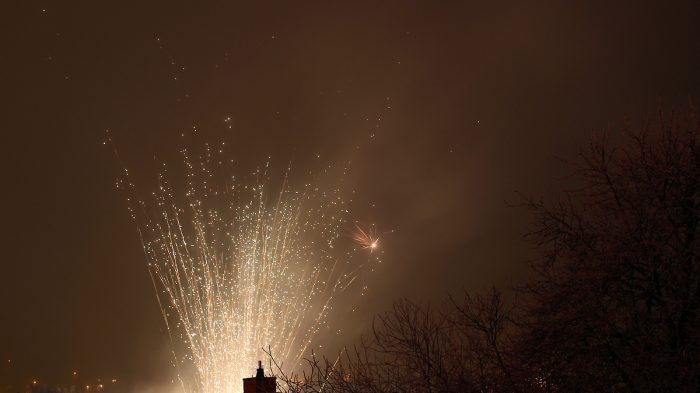 Silvesterfeuerwerk in Eisingen am 1. Januar 2017 um 00:01 Uhr