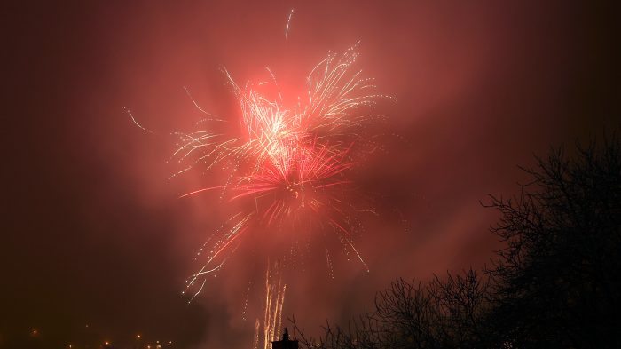 Silvesterfeuerwerk in Eisingen am 1. Januar 2017 um 00:02 Uhr