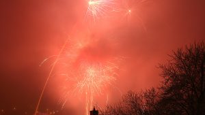 Silvesterfeuerwerk in Eisingen am 1. Januar 2017 um 00:02 Uhr