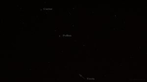 Castor, Pollux und Vesta am 18. Januar 2017 um 20:50 Uhr