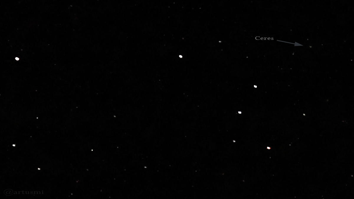 Ceres und Uranus im Sternbild Fische