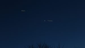 Mars und Venus am 27. Januar 2017 um 17:47 Uhr
