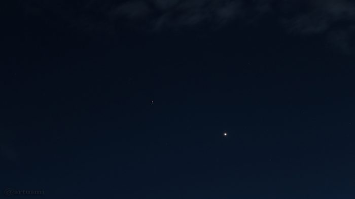 Mars und Venus am 3. Februar 2017 um 18:16 Uhr