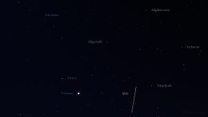 ISS und Herbstviereck am 3. Februar 2017 um 19:00 Uhr