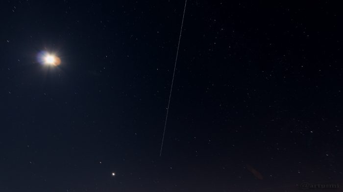 Überflug der ISS am 3. Februar 2017 von 19:01 bis 19:02 Uhr