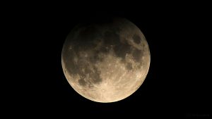 Vollmond während der Halbschattenfinsternis am 11. Februar 2017 um 01:33 Uhr