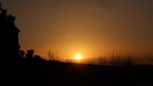 Untergehende Sonne am 24. Februar 2017 um 17:39 Uhr