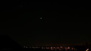Mars und Venus am 24. Februar 2017 um 20:04 Uhr am Westhimmel