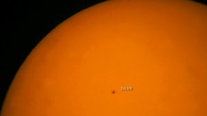 Sonnenfleck AR 2638 am 25. Februar 2017 um 16:06 Uhr