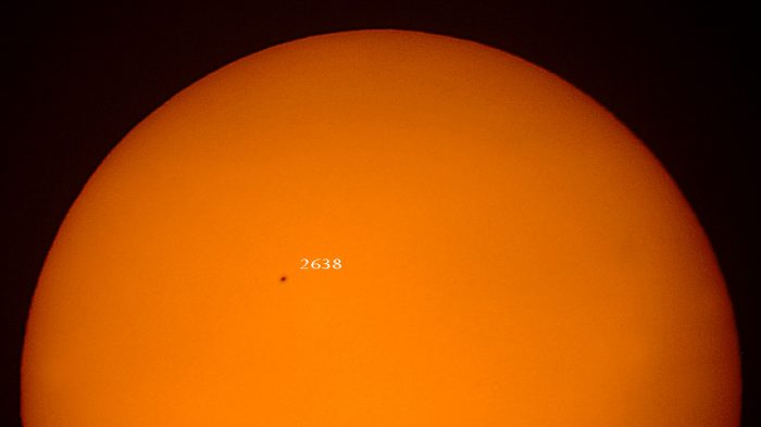 Sonnenfleck AR 2638 am 25. Februar 2017 um 16:19 Uhr
