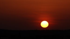 Untergehende Sonne am 16. März 2017 um 18:20 Uhr