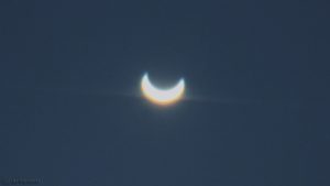 Schmale Sichel der Venus am 16. März 2017 um 18:59 Uhr
