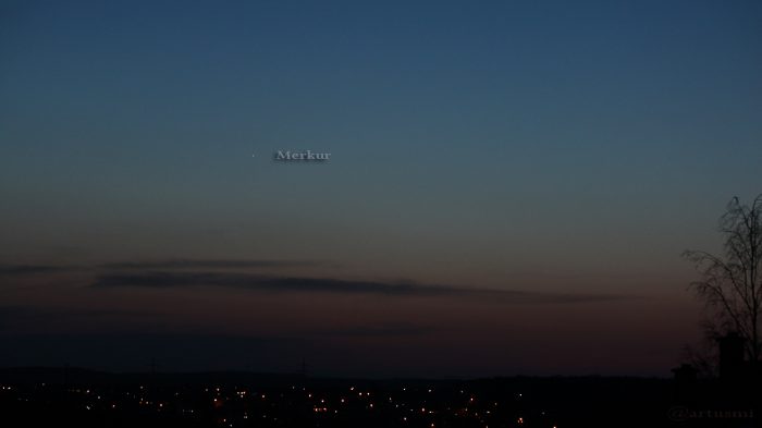 Merkur am 24. März 2017 um 19:25 Uhr