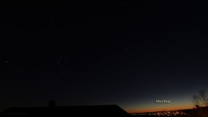 Sternhimmel mit Merkur am 27. März 2017 um 21:00 Uhr