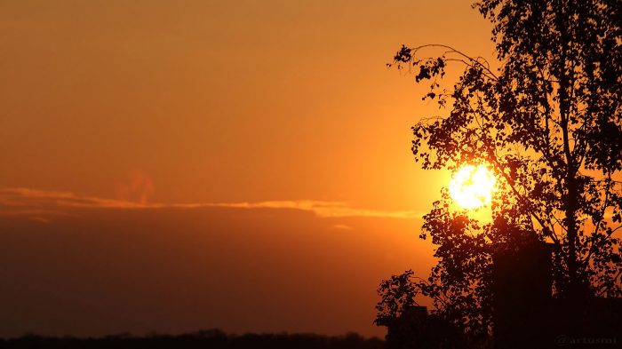 Untergehende Sonne am 28. April 2017 um 20:13 Uhr