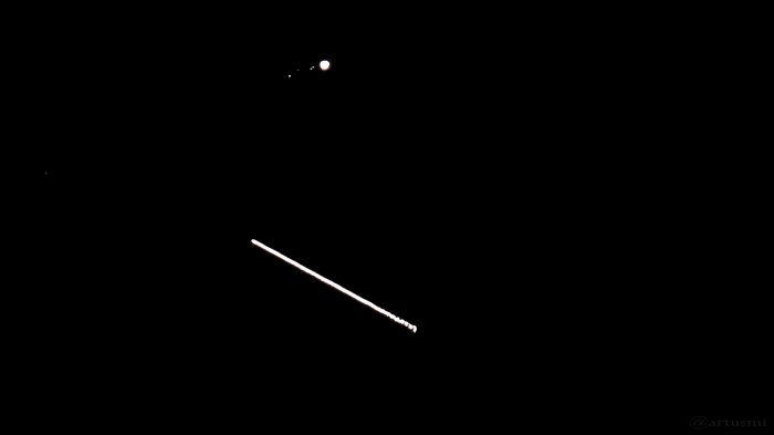 Jupiter und ISS am 25. Mai 2017 um 22:39:54 Uhr