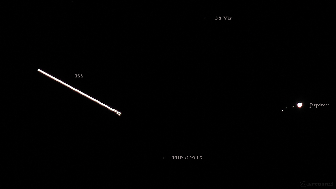 Jupiter und ISS am 25. Mai 2017 um 22:39:56 Uhr