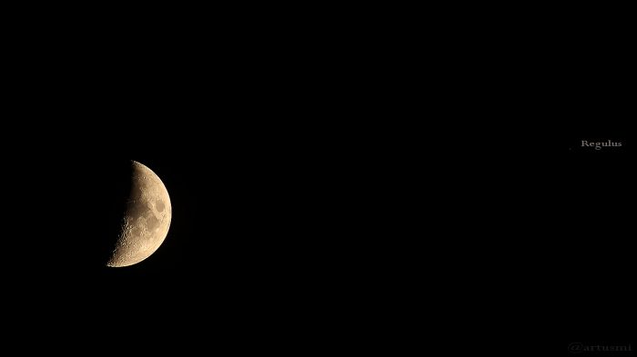 Mond begegnet Regulus am 31. Mai 2017 um 22:29 Uhr