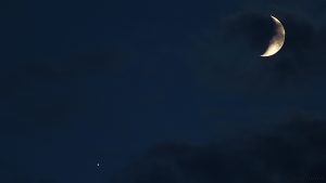 Konstellation Jupiter - Mond am 28. Juli 2017 um 21:51 Uhr