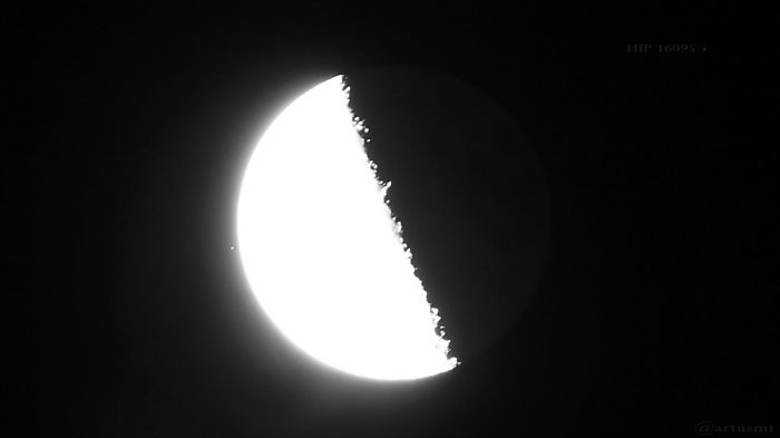 Mond bedeckt 5 Tau - 15. August 2017, 04:47:52 Uhr